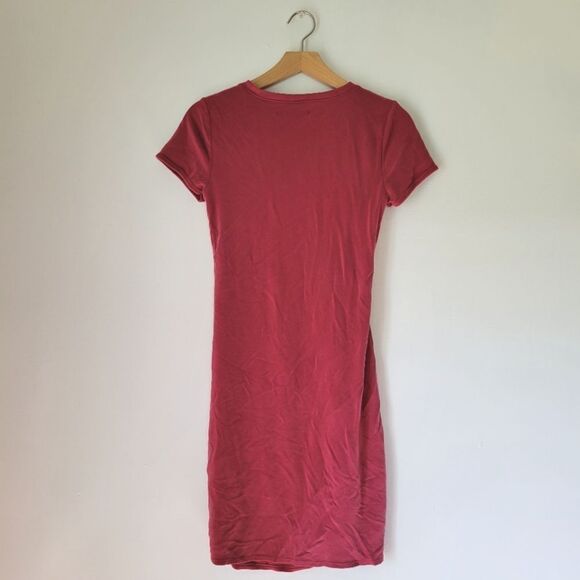 Abercrombie & Fitch Side Knot Detail Pink Dress Small Mini - Picture 4 of 6